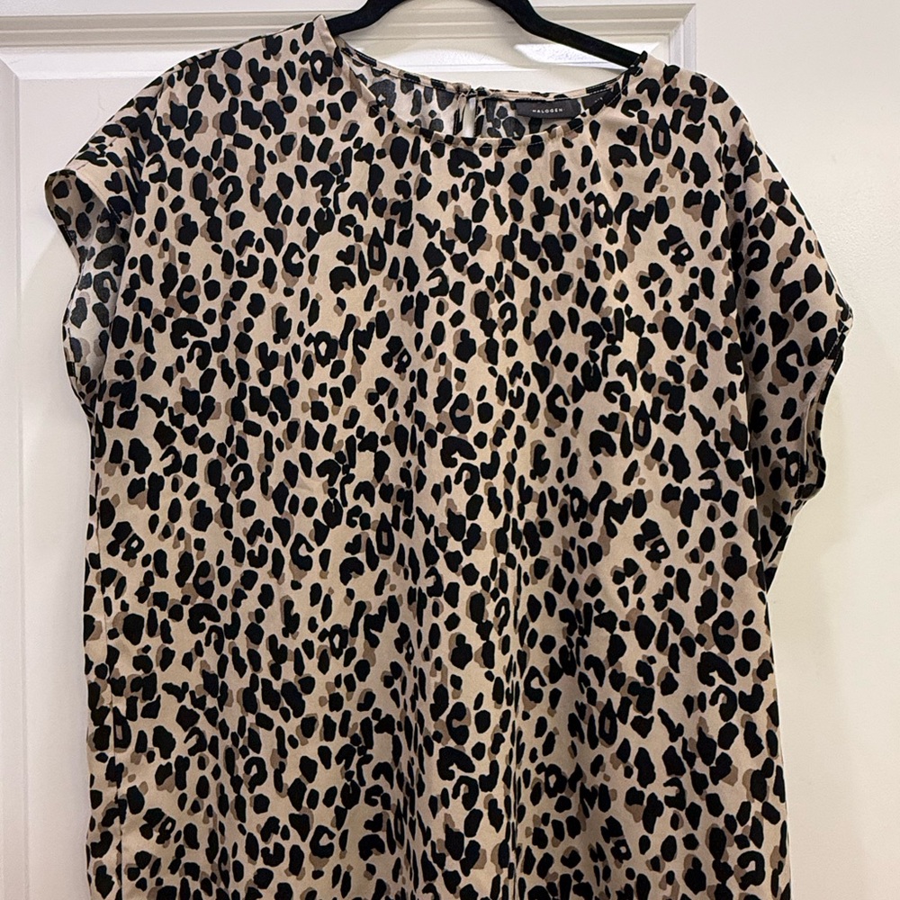 Halogen Leopard Print Women's Top